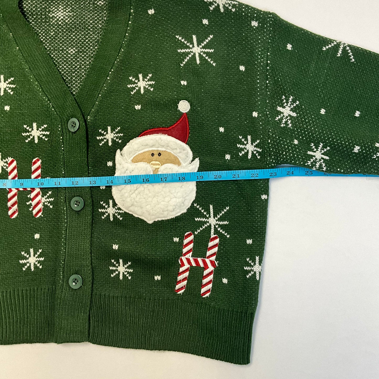 Knitted Cardigan Women's Green Christmas Sweater