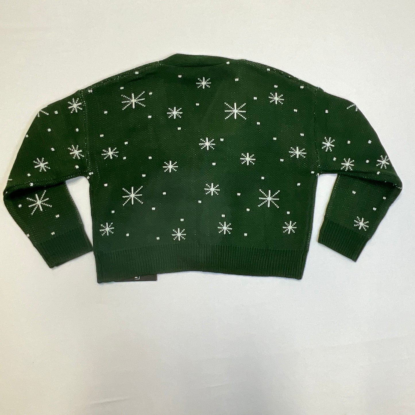 Knitted Cardigan Women's Green Christmas Sweater