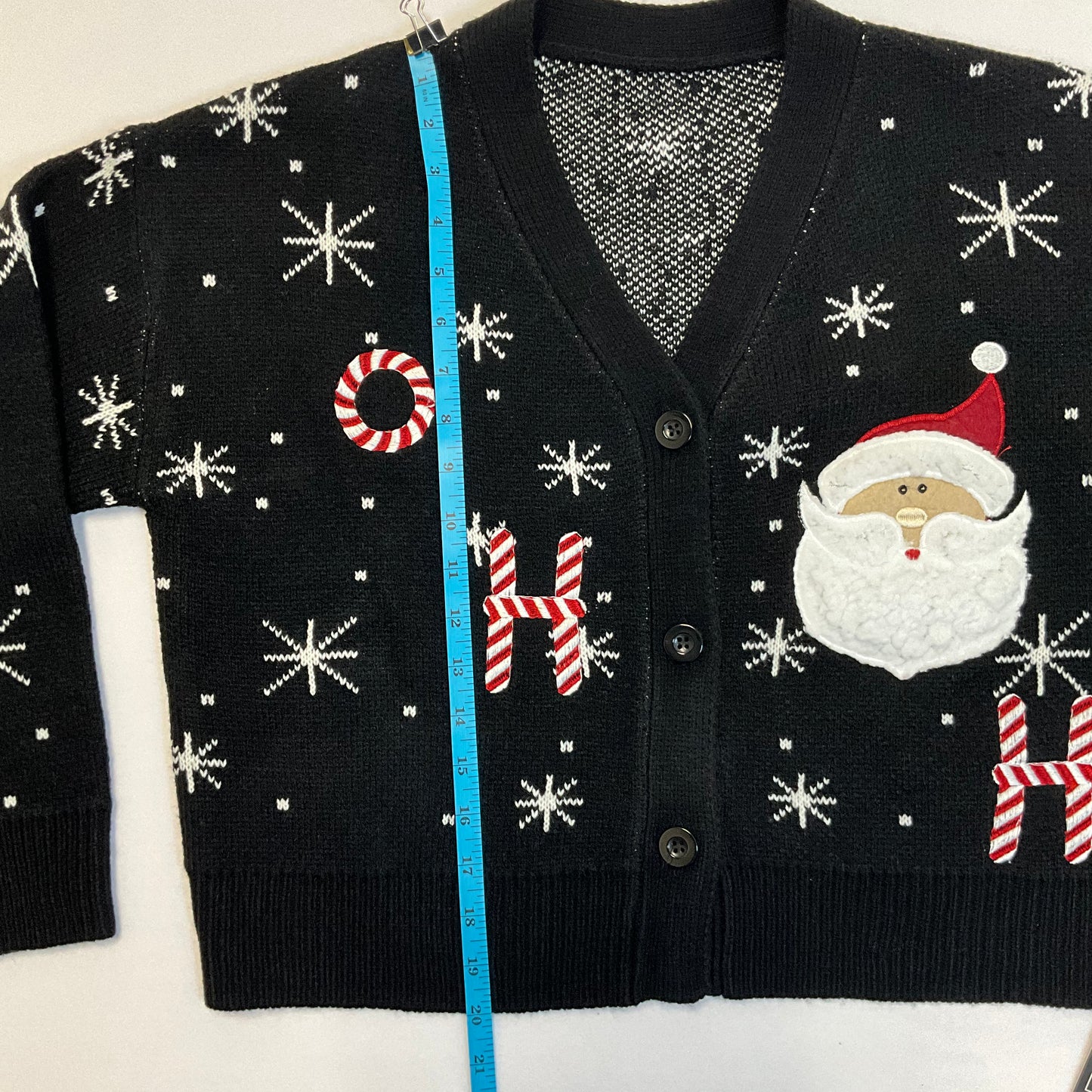Knitted Cardigan Women's Black Christmas Sweater