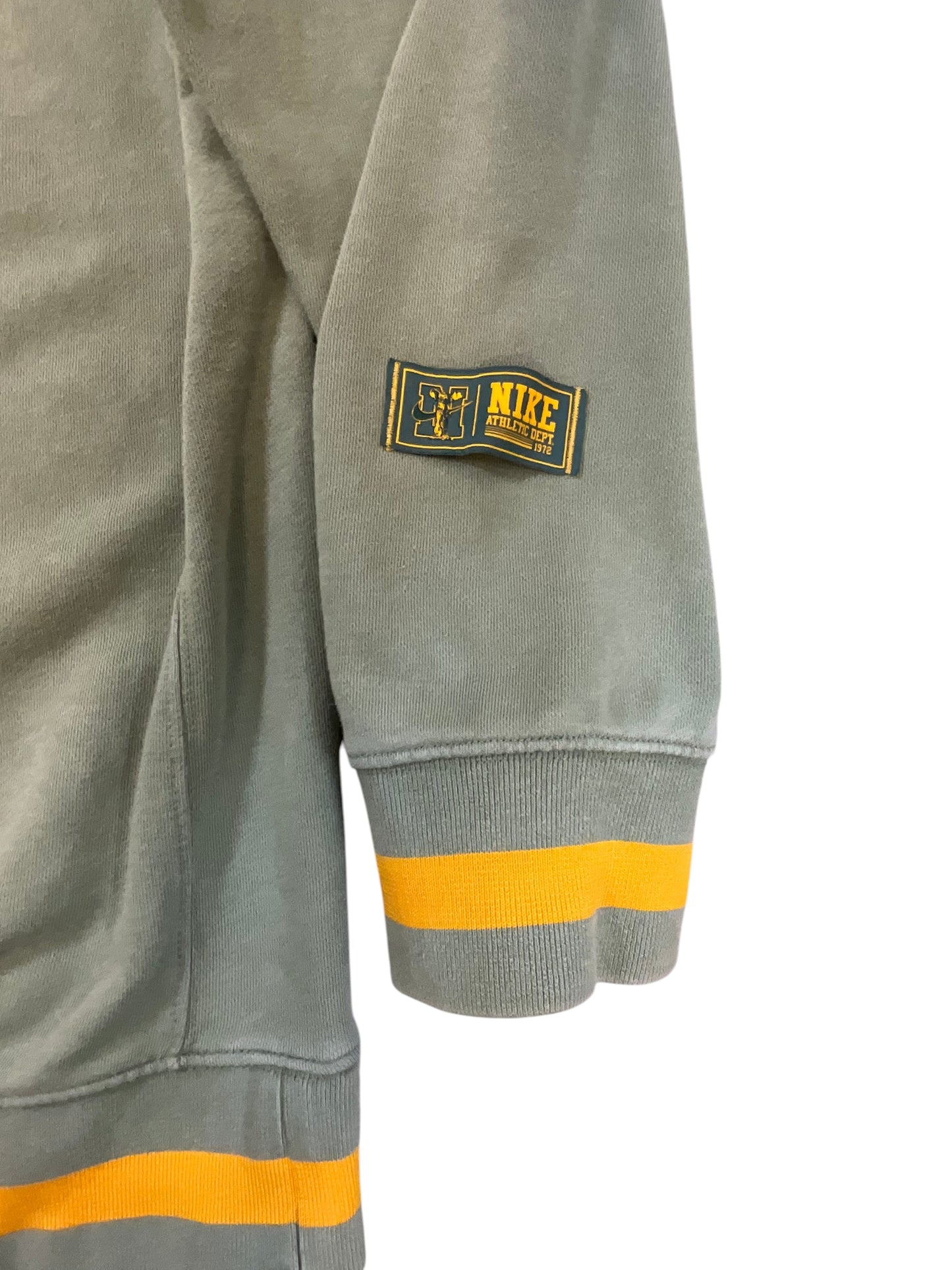 Nike Athletic Dept. Pullover Hoodie Olive Green Yellow Men's XL