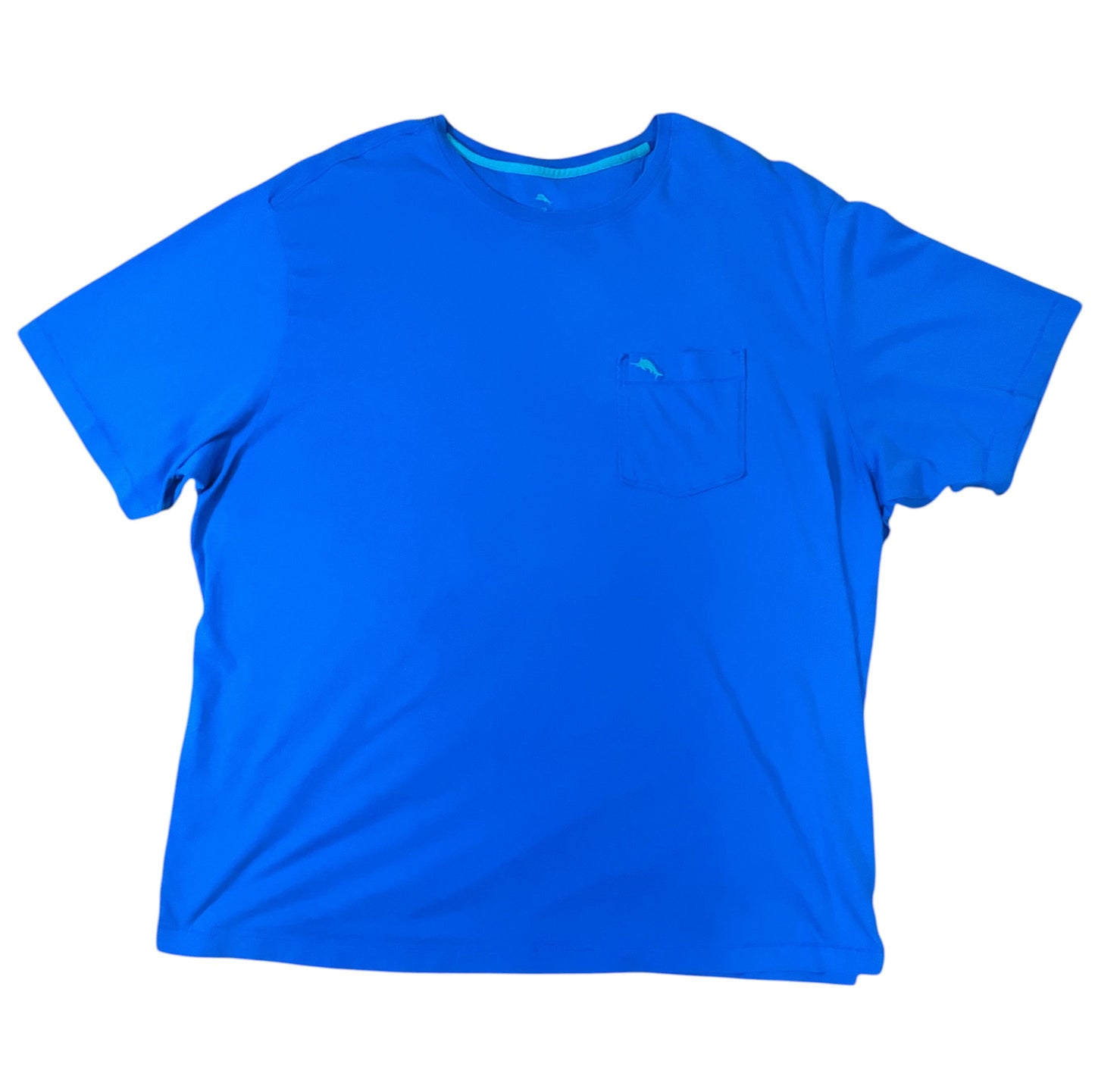 Tommy Bahama Vibrant Blue Pocket T-Shirt Men Size 2XLB Short Sleeve