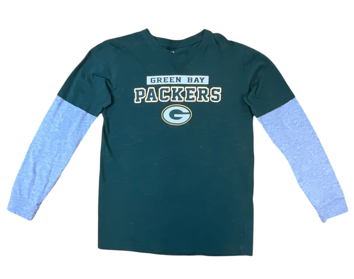 Green Bay Packers NFL Team Apparel Youth XL 14-16 Layered Long Sleeve Shirt