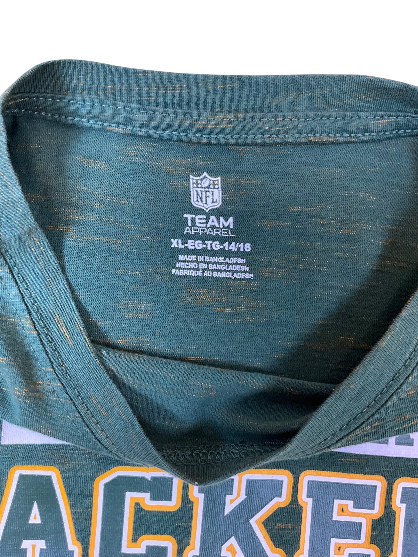 Green Bay Packers NFL Team Apparel Youth XL 14-16 Layered Long Sleeve Shirt