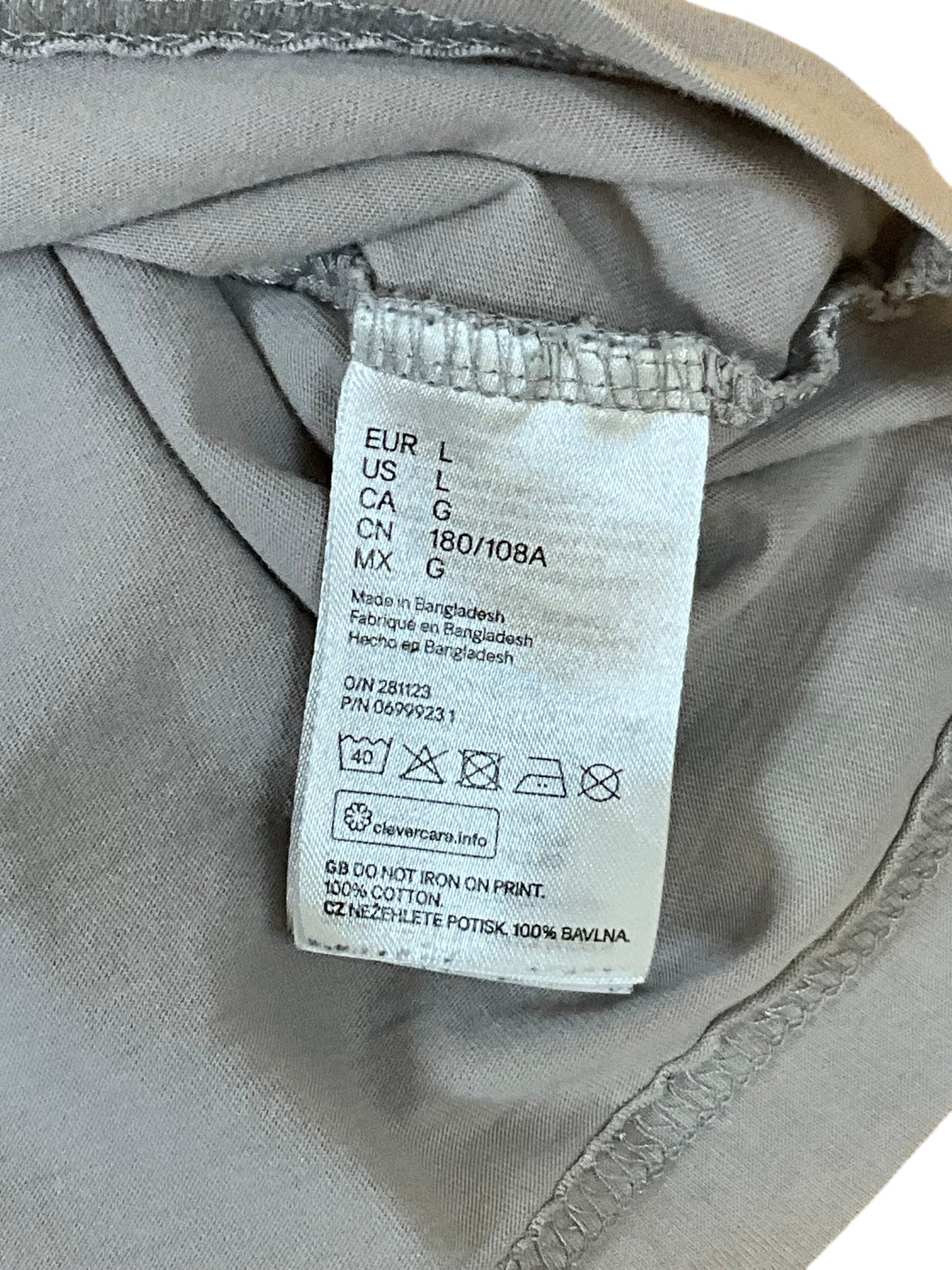 H&M California Horizons Print  Gray T-Shirt Sz L