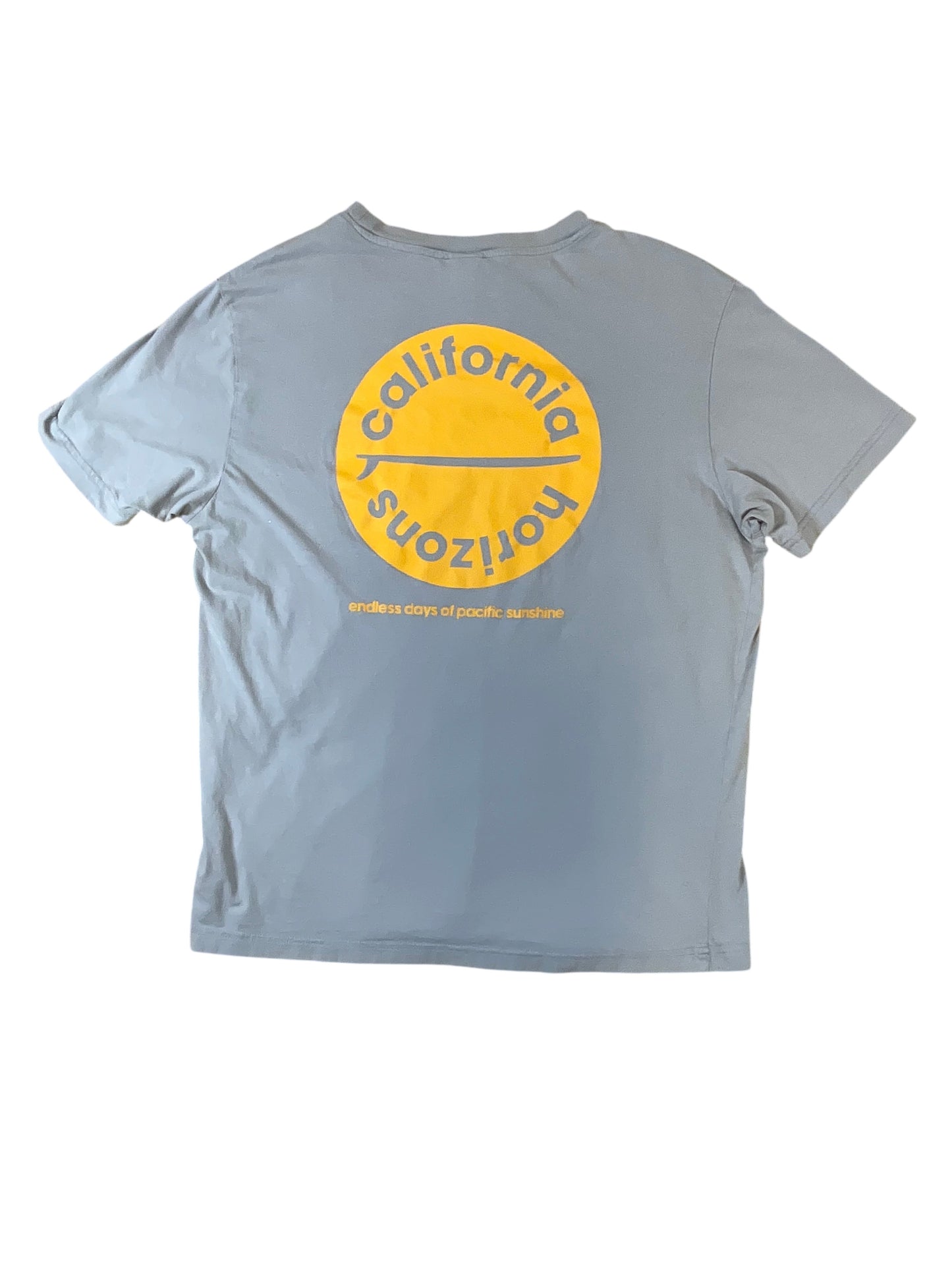 H&M California Horizons Print  Gray T-Shirt Sz L