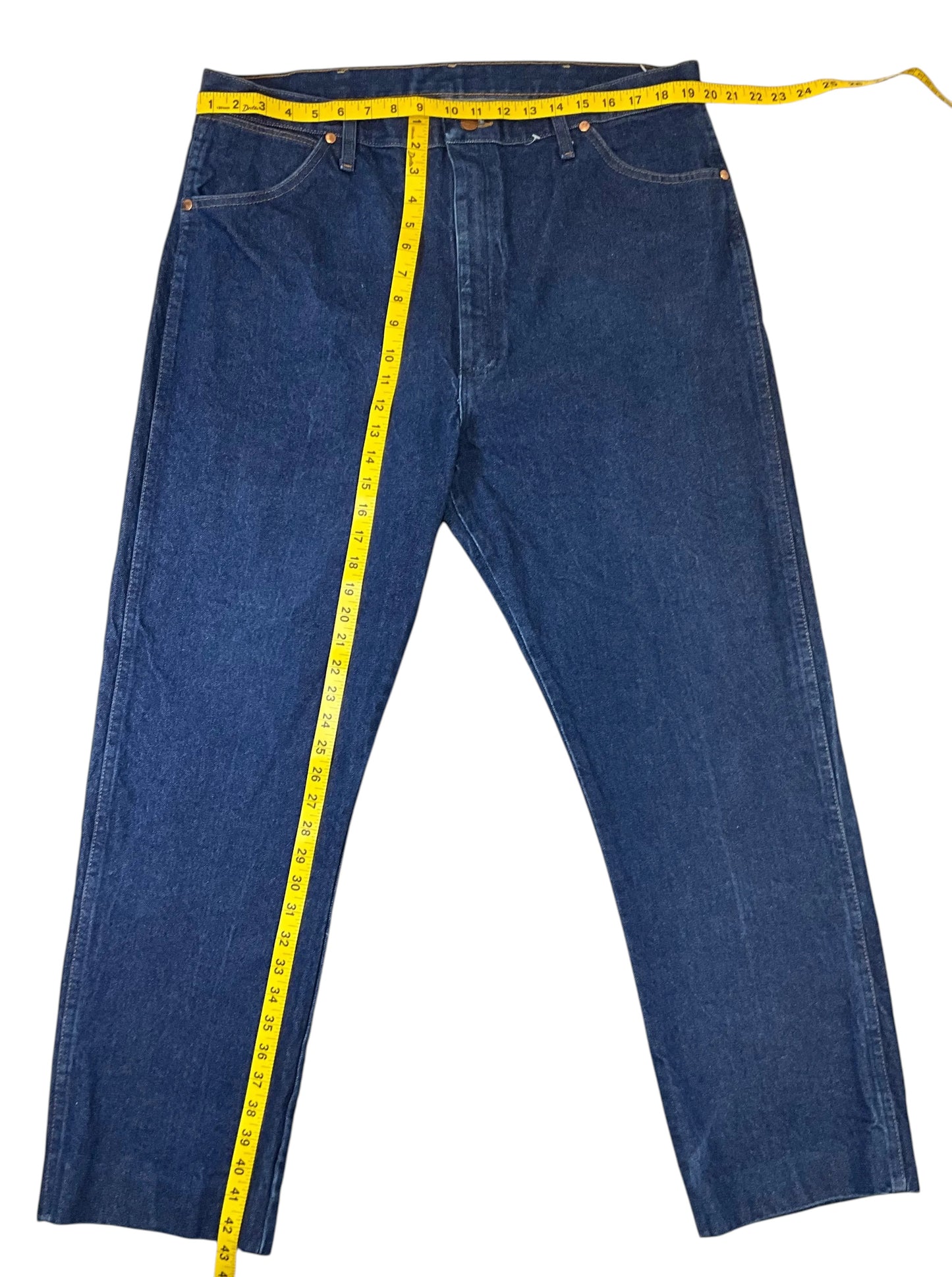 Wrangler 13MWZ Men's Cowboy Cut Jeans Size 40 Dark Wash Denim