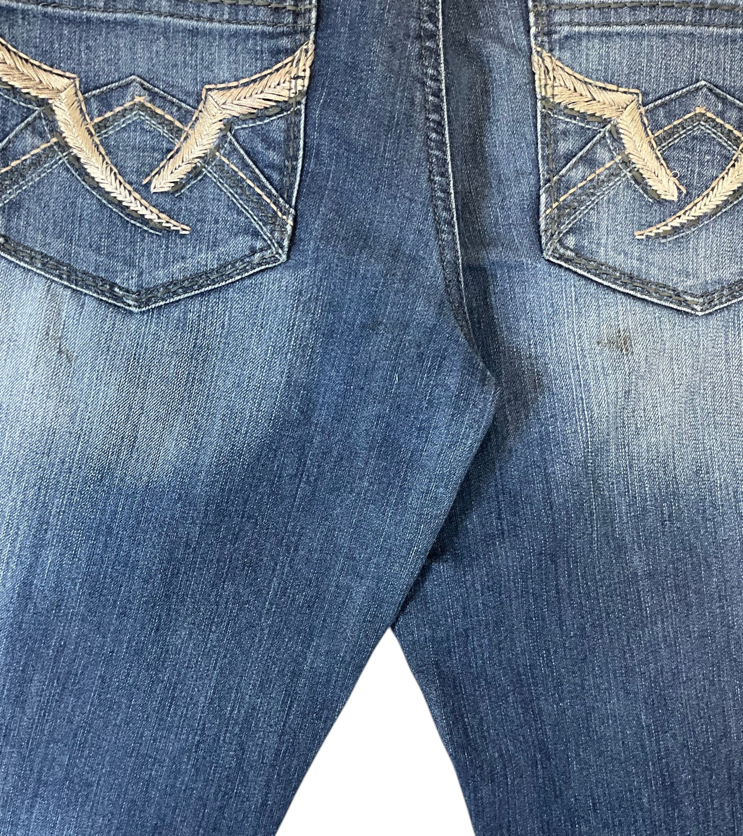 L.E.I. Ashley Lowrise Skinny Jeans Women’s Juniors Size 13 Dark Wash Embroidered