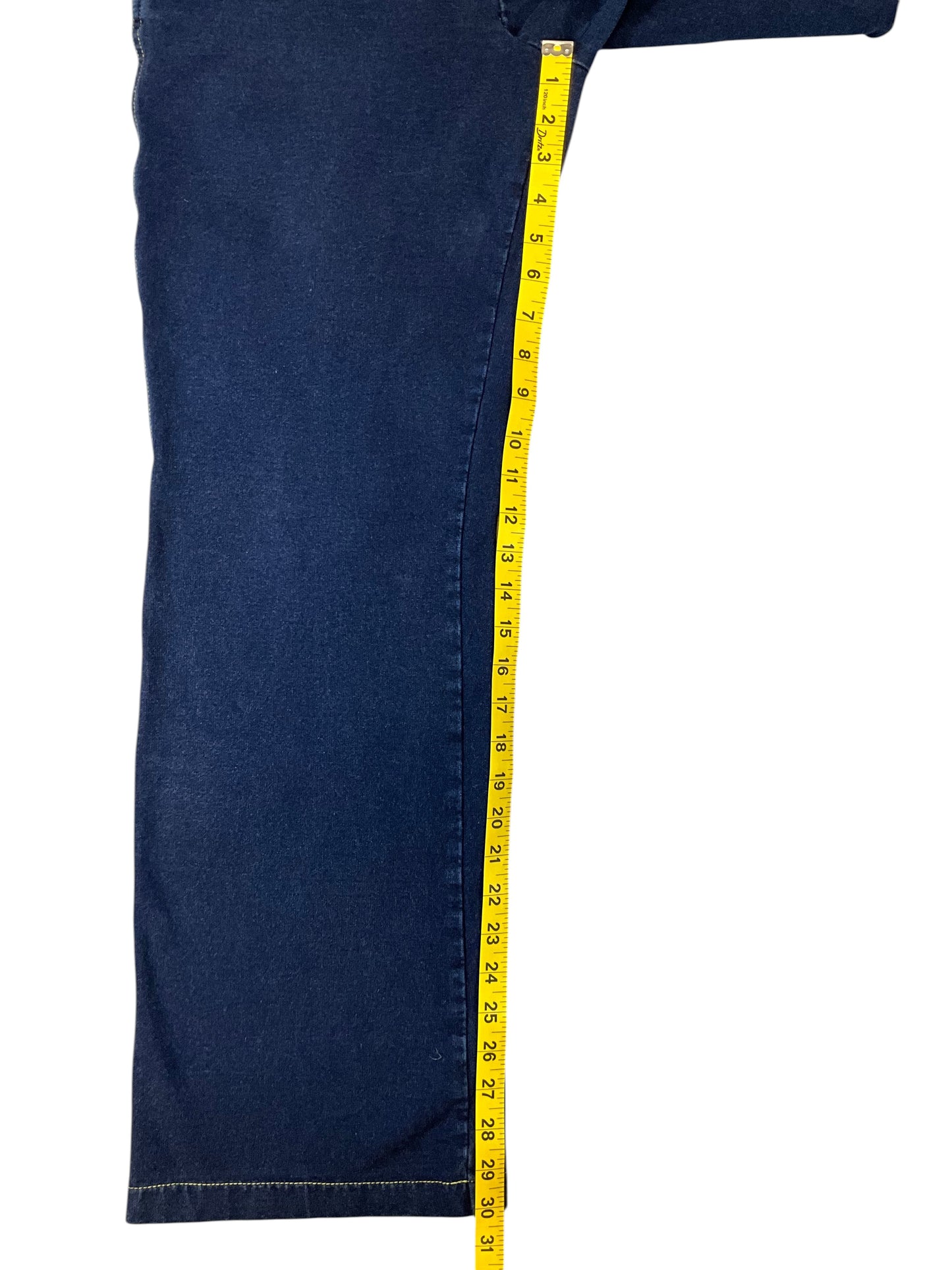 PajamaJeans Women's Pull-On Stretch Denim Jeans Blue Straight Leg Size Large