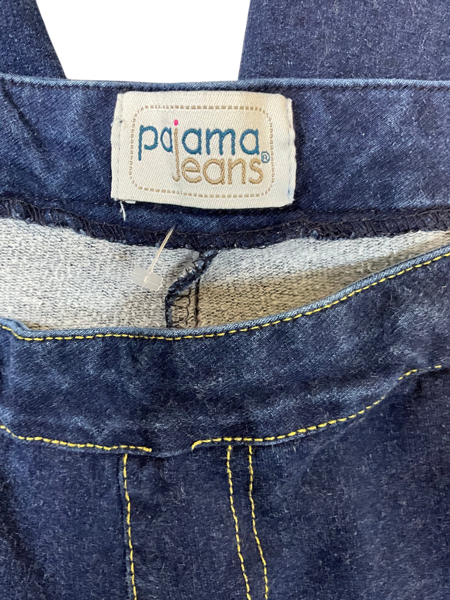 PajamaJeans Women's Pull-On Stretch Denim Jeans Blue Straight Leg Size Large