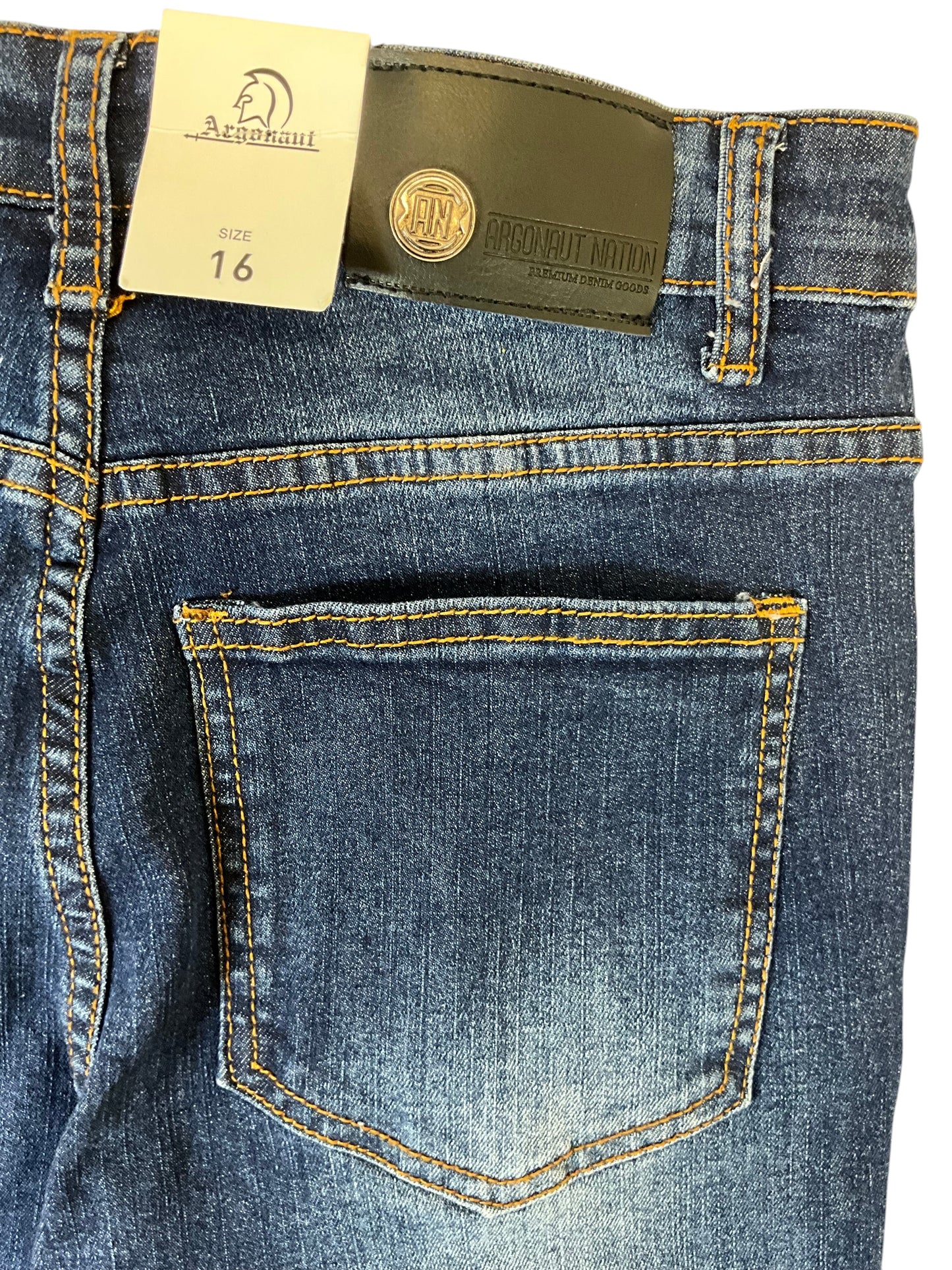 Argonaut Women's Distressed Skinny Stretch Jeans Size 16 Dark Wash NWT