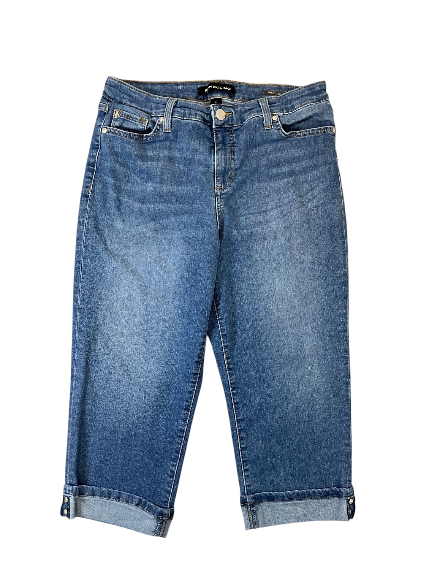 Bandolino Mandie Women’s Stretch Denim Capri Jeans Size 12 Medium Wash