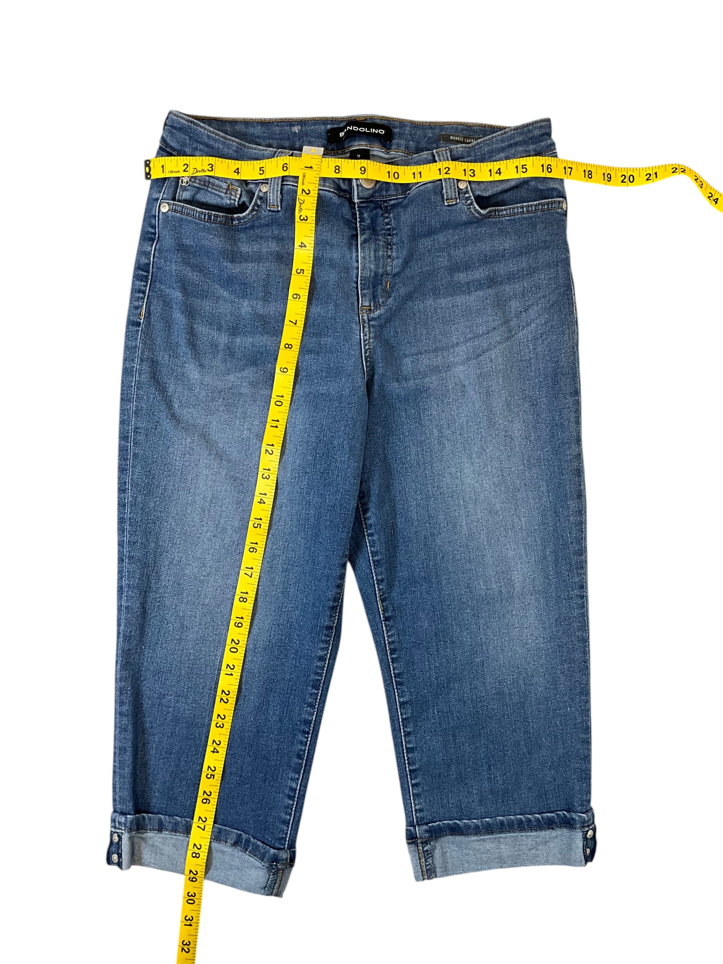 Bandolino Mandie Women’s Stretch Denim Capri Jeans Size 12 Medium Wash