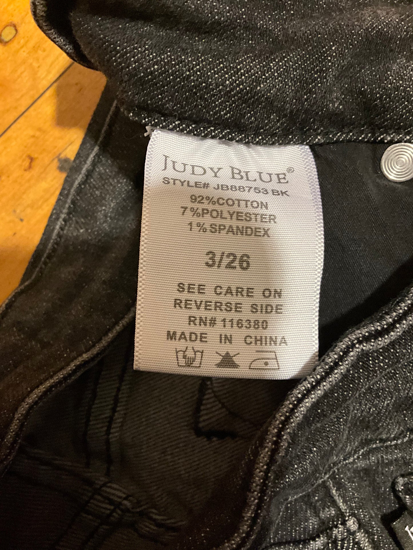 Judy Blue Women’s Black High Rise Skinny Jeans Size 3/26 Stretch Denim