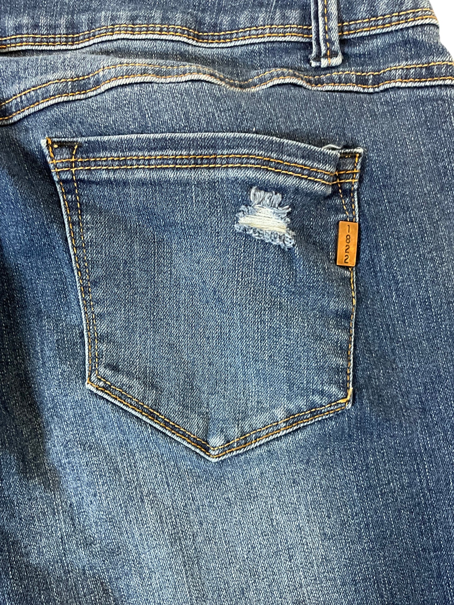 1822 Denim Adriana Women's Distressed Skinny Jeans Size 14 Blue