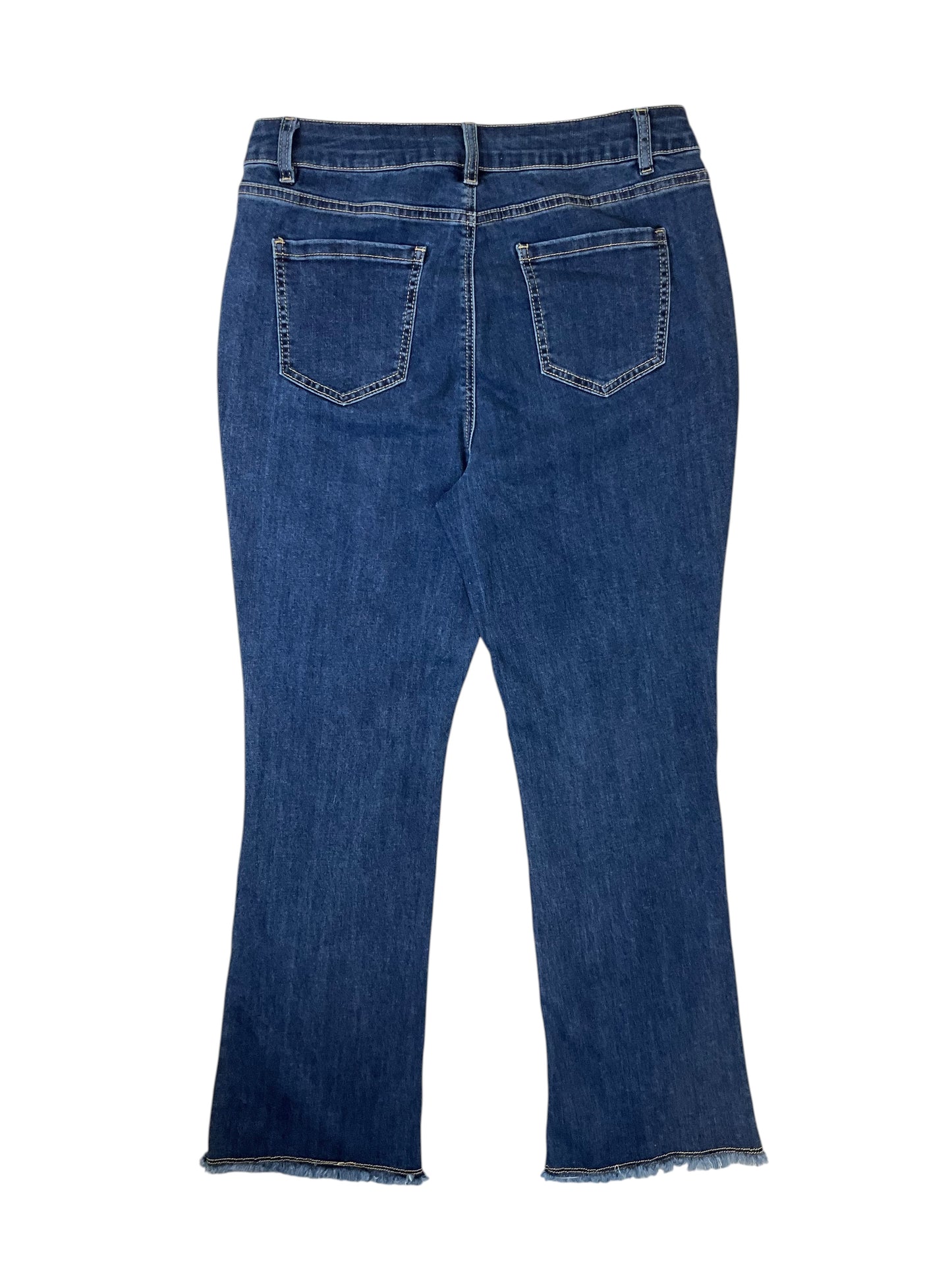 Charlie B Women’s Size 10 High-Rise Straight Jeans Frayed Tulip Hem