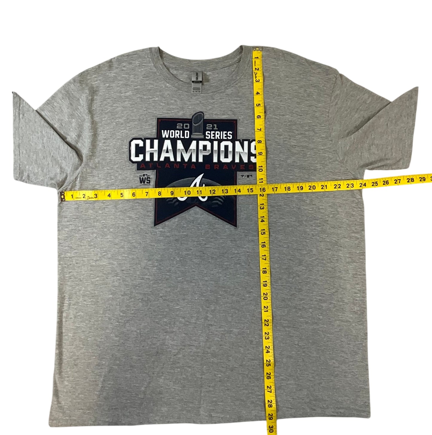 Atlanta Braves 2021 World Series Champions T-Shirt Gray Men's XL Fanatics