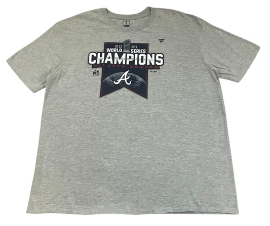 Atlanta Braves 2021 World Series Champions T-Shirt Gray Men's XL Fanatics