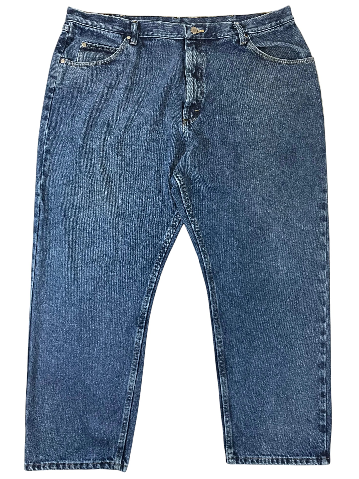 Wrangler Men's Relaxed Fit Jeans 42x29 Medium Wash Denim