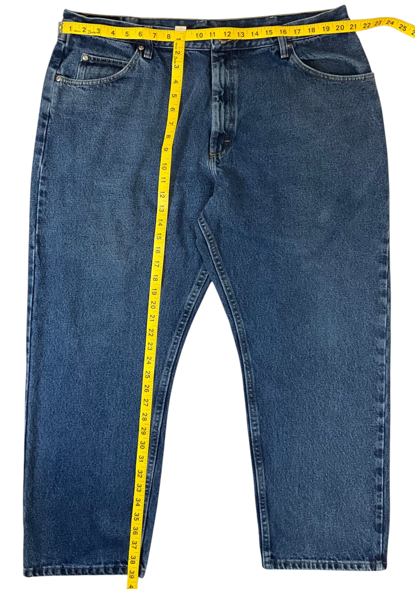 Wrangler Men's Relaxed Fit Jeans 42x29 Medium Wash Denim