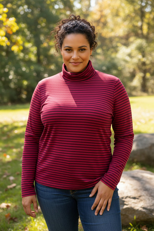 Jersey de cuello alto a rayas morado Everyday para mujer de Levi's