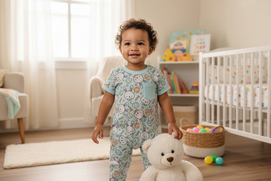 Pete + Lucy Boys Bunny Hop Romper 18-24 mos