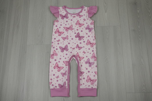 Pete + Lucy Girls Bowtastic Romper 6-9 mos