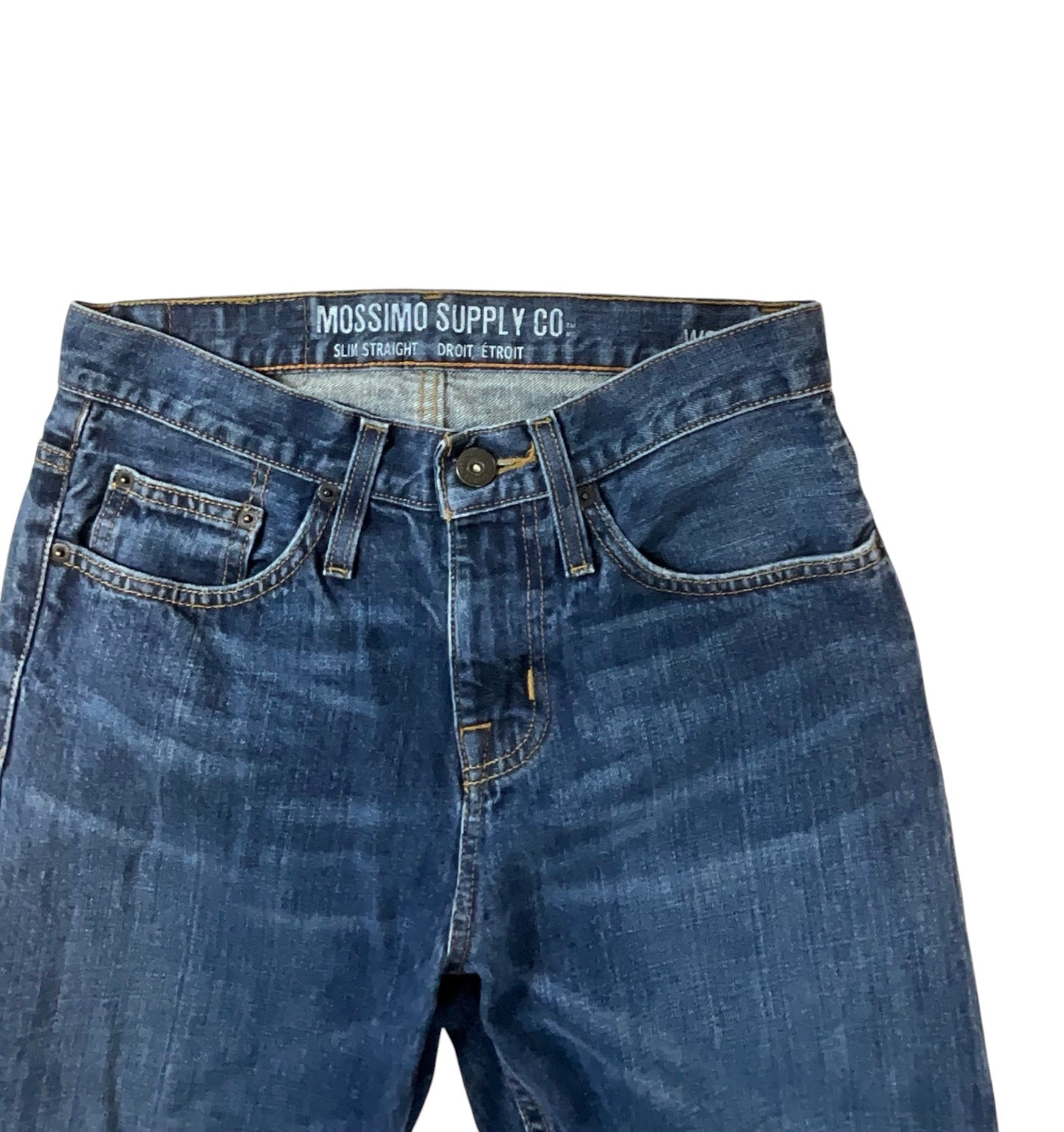 Mossimo Supply Co Slim Straight Jeans Men's W28 L30 Dark Wash Denim