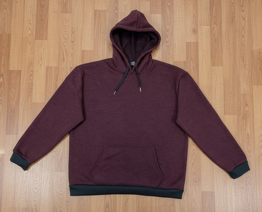 Real Essentials Men's 2XL Maroon Heathered Pullover Hoodie.