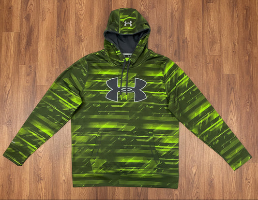 Under Armour Men's Green Storm Camouflage Fleece Lining Hoodie Size L