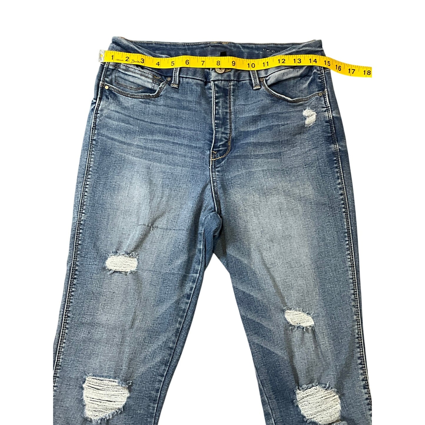 Rewash Women’s Distressed Skinny Jeans Y2K Stretch Denim Size 9/29