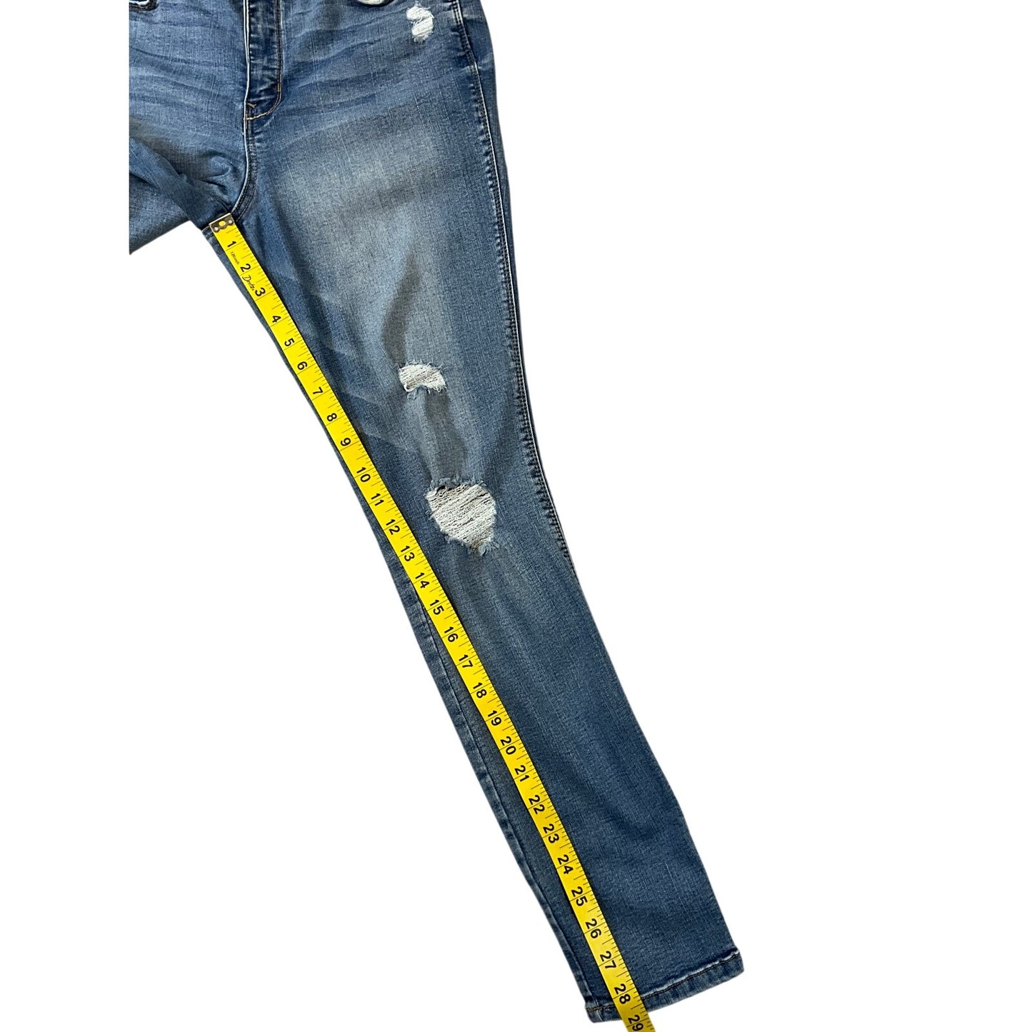 Rewash Women’s Distressed Skinny Jeans Y2K Stretch Denim Size 9/29