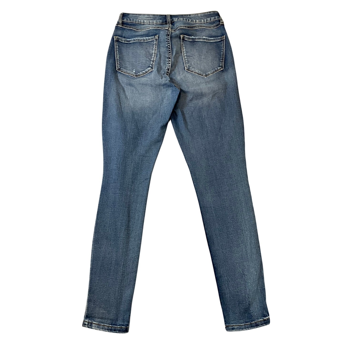 Rewash Mid Rise Distressed Skinny Jeans Blue Ripped Stretch Eco Denim Sz 7/28