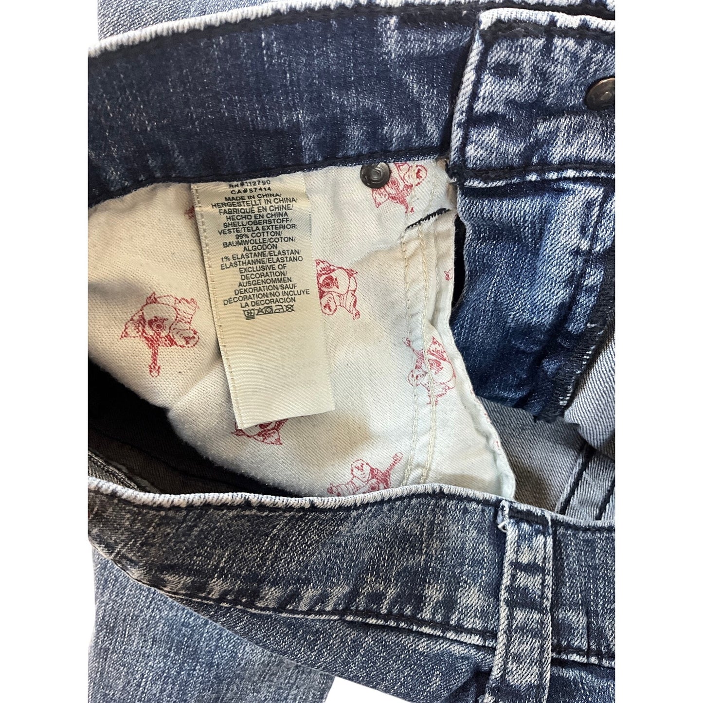 True Religion Men’s Ricky Straight Jeans Size 31 Blue Acid Wash