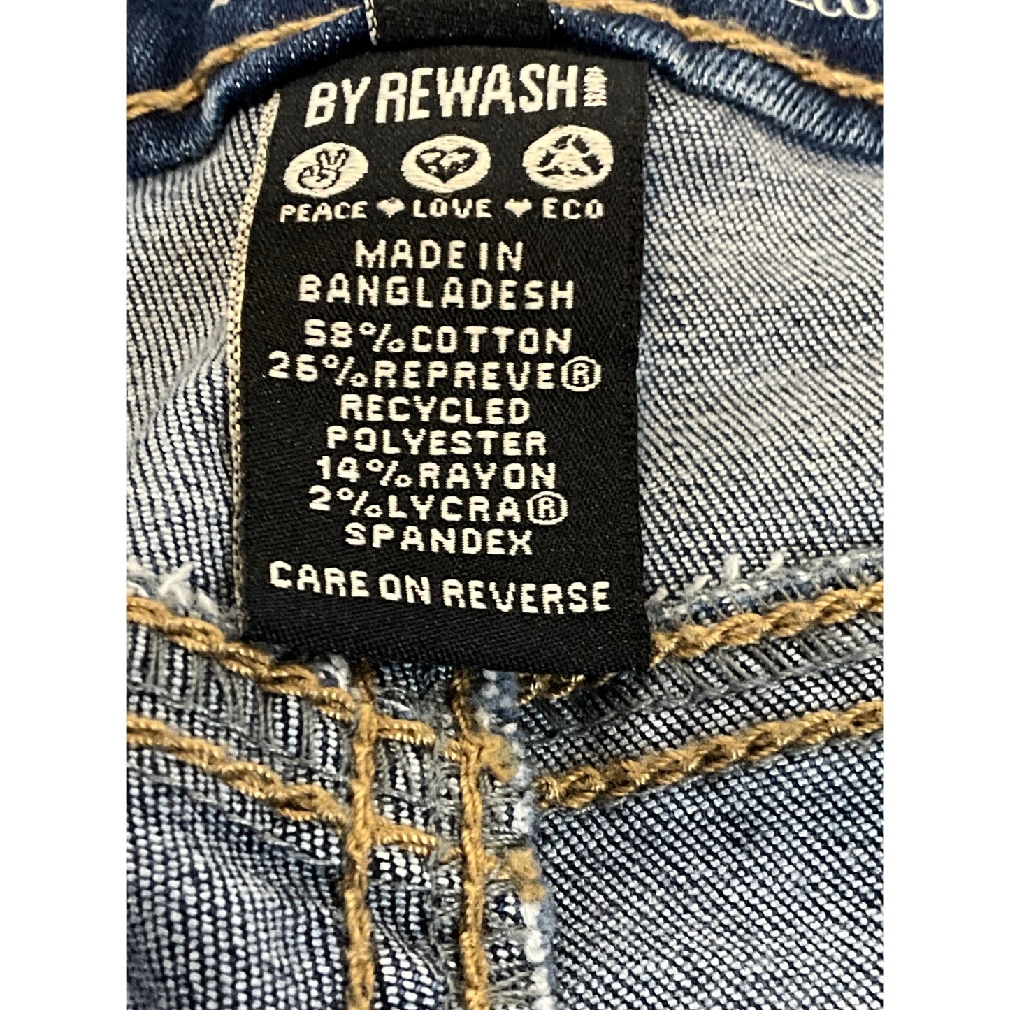 Rewash Mid Rise Distressed Skinny Jeans Blue Ripped Stretch Eco Denim Sz 7/28