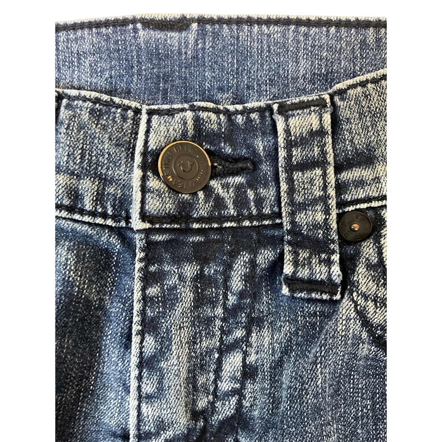 True Religion Men’s Ricky Straight Jeans Size 31 Blue Acid Wash