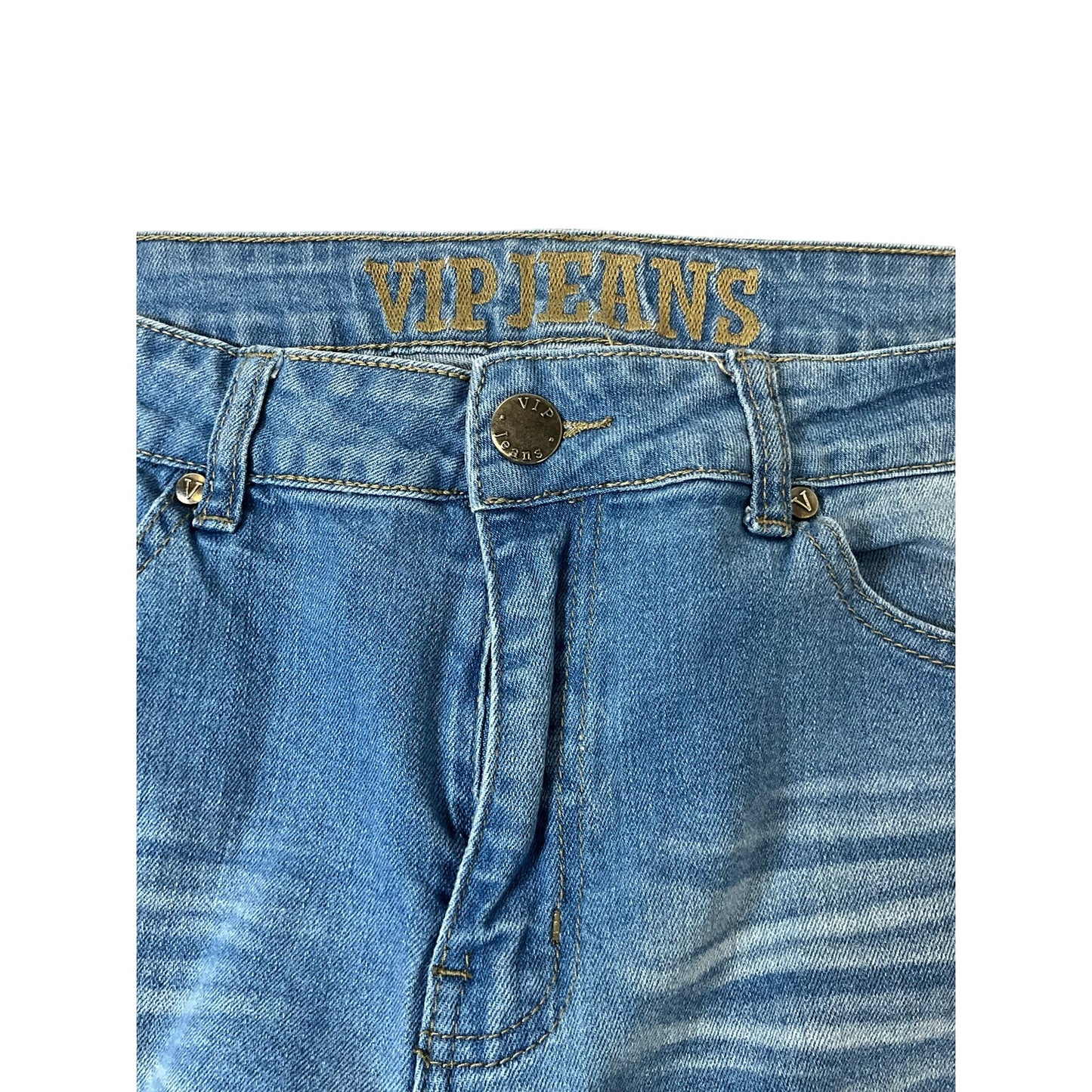 VIP Jeans Distressed Skinny Jeans Juniors Light Wash Ripped Stretch Denim Sz 13/14