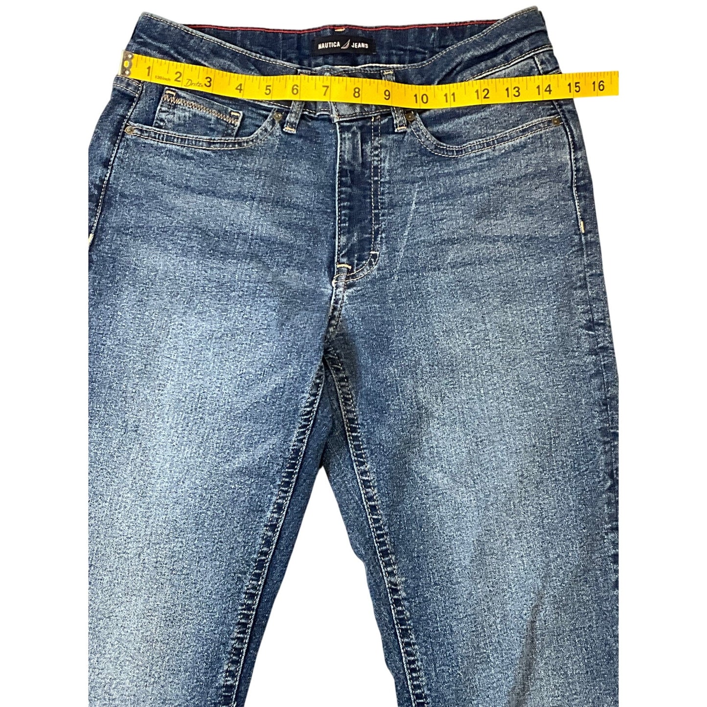 Nautica Jeans Women's Straight Leg Dark Wash Classic Stretch Denim Sz 4