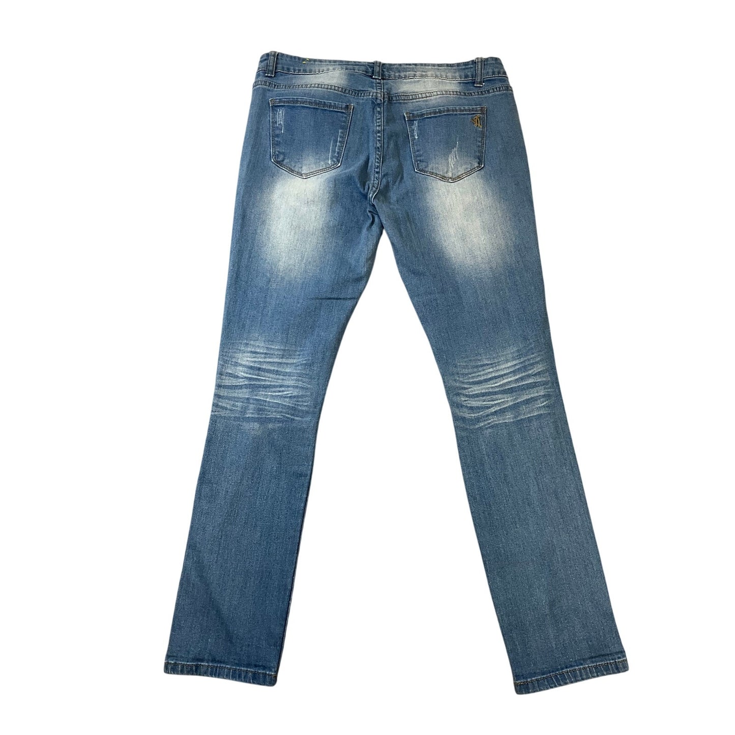 VIP Jeans Distressed Skinny Jeans Juniors Light Wash Ripped Stretch Denim Sz 13/14