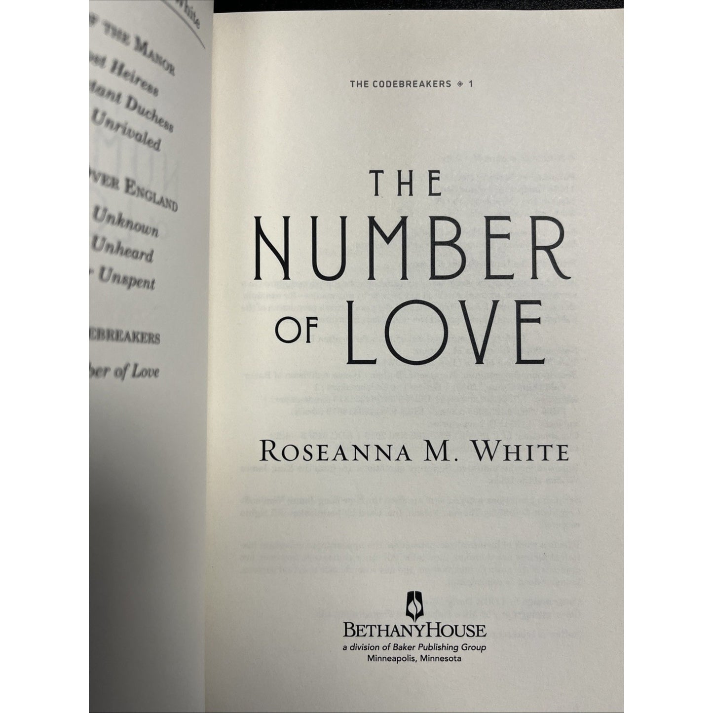 Number of Love by Roseanna M. White (2019, Trade Paperback)