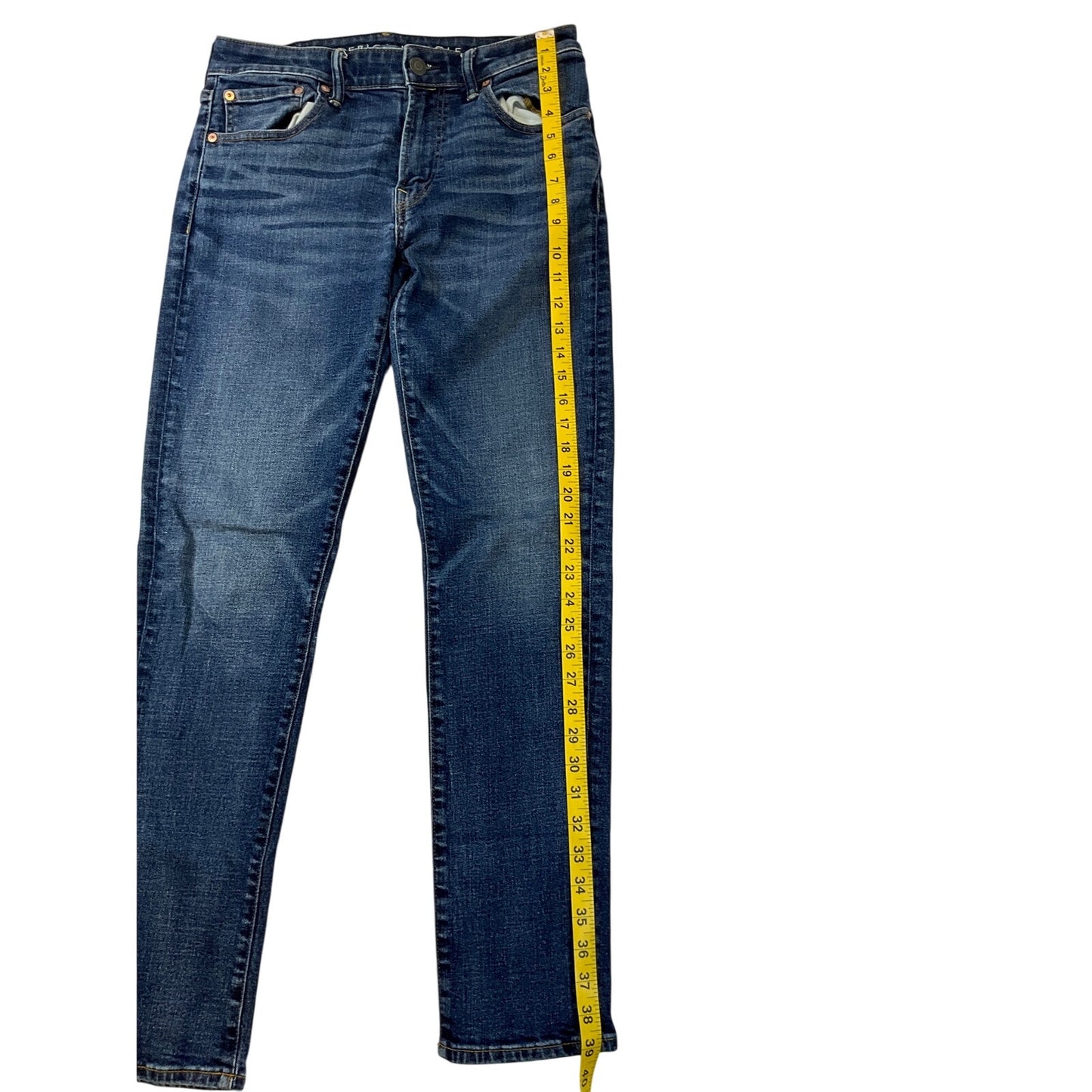 American Eagle AirFlex+ Men’s Straight-Leg Jeans 31x32 Dark Wash Stretch Denim